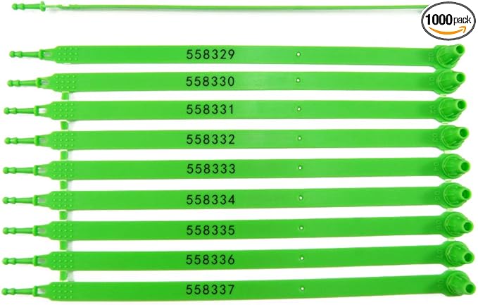 1000 Plastic Security Tamper Trailer Truck Shipping Container Seals (Green)