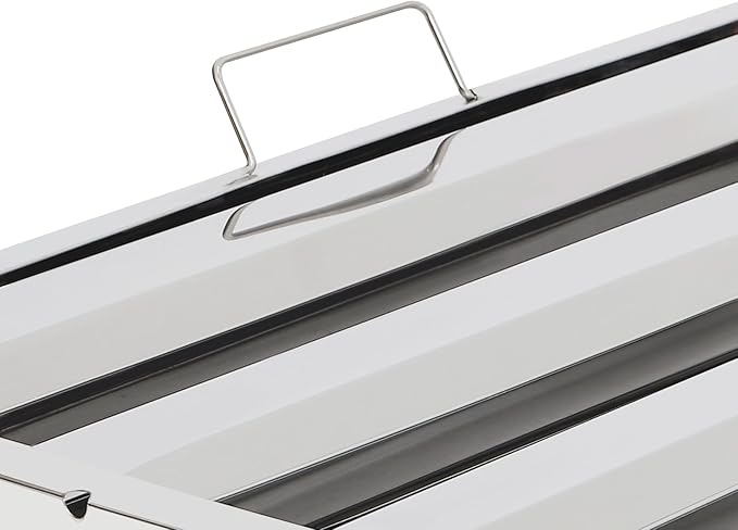 Pack of 6 Range Hood Filter, 19.5" W x 19.5" H 430 Stainless Steel Exhaust Range Hood Filter Commercial 4 Grooves Stove Hood Vent Filter Replacement for Kitchen Restaurants Silver