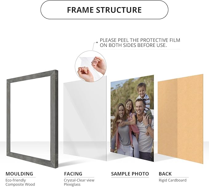 wallsthatspeak 24x34 American Barn Picture Frame for Puzzles Posters Photos or Artwork