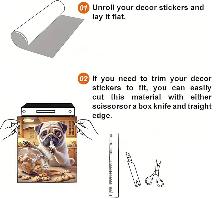 Dog Dishwasher Magnet Cover 23x26 Inch Funny Pug Dishwasher Magnet Cover Sticker Magnetic Refrigerator Panel Front Door Wash Machine Fridge Microwave Decal Home Kitchen Decorative