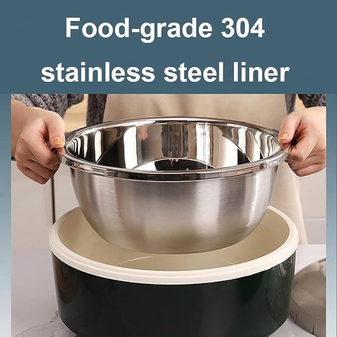 5L Electric Dough Proofer – Versatile Bread Proofing Machine with 30-65°C Temperature Control, Stainless Steel Liner for Yogurt and Natto Making (Green)