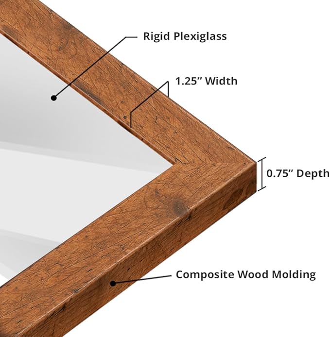 wallsthatspeak 12x18 Light Walnut Rustic Pine Picture Frame for Puzzles Posters Photos or Artwork