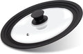 Tempered Glass Lid - Universal Lid with Heat Resistant Silicone Rim for Pots, Pans and Skillets - Pan Cover Replacement Lid Fits 6.5", 7" and 8" Diameter Cookware