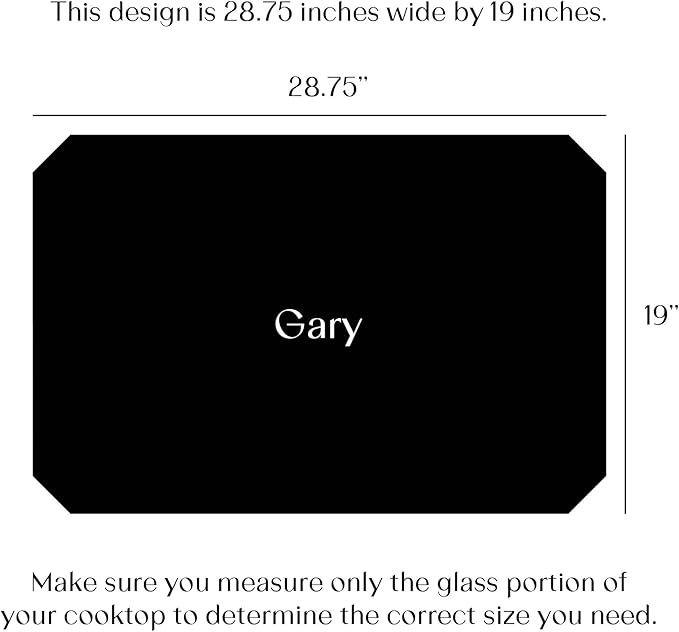 Electric Stove Cover Protector - Can be Used While Cooking - Glass Panel Overlay - Can Withstand over 1400 °F - Kitchen Essential for Cooktop Protection - Gary (28.75 x 19)