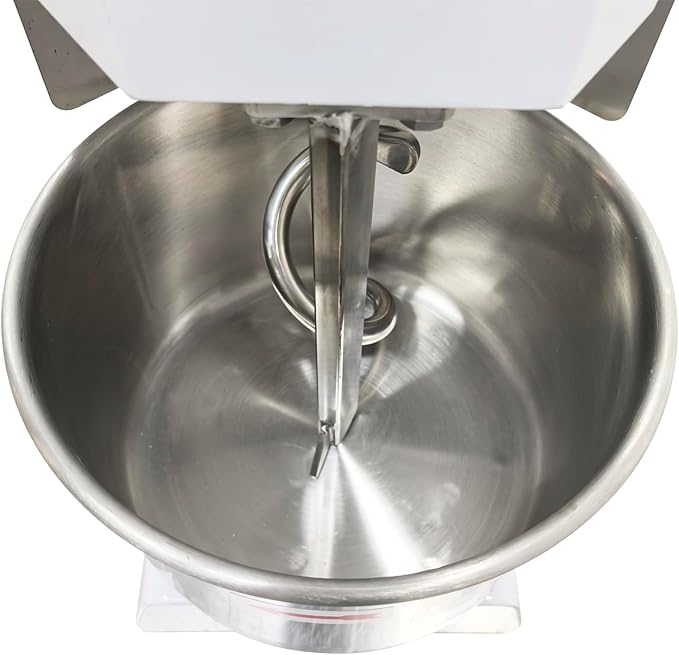 TECHTONGDA Commercial Stand Dough Mixer, 10L Food Mixer with Timer, Double Action Double Speed, Dough Kneading Machine for Bakery, Pizzeria & Restaurant, Meat Vegetable Blender