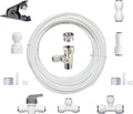 Refrigerator Water Line Kit Connection and 1/4 Compression Ice Maker Installation Kit,O.D. 25 FT Water Tubing with Feed Water Adapter and Quick Fittings for RO Filter System