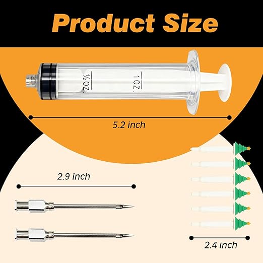 CloudHand Meat Turkey Pop Up Timer & Flavor Injector Set, Turkey Thermometer Disposable Chicken Beef Cooking Meat Thermometers & Timers, Pops at 175°F–180°F Pack of 6