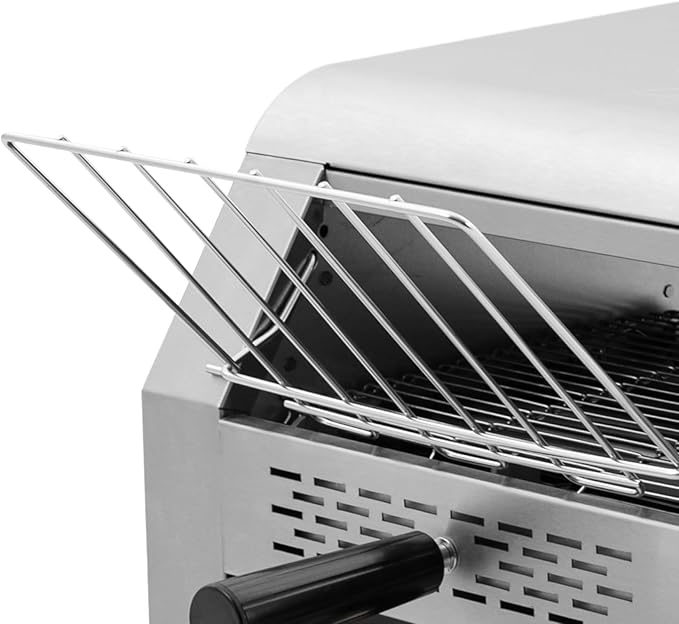 Commercial Conveyor Toaster, 1900W Heavy-duty Toasters with Multiple Heating Modes and 7 speeds, Toaster Ovens Countertop for Raditional White Slices, Wheat Bagel Halves (300 Slices/H)