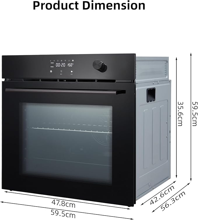 Stainless Steel Toaster Oven,Large Capacity 70L with 3D Heating, Air Fryer Oven Combo for Countertop & Built-in Use,Touchscreen Digital Control,Multi-Function Cooking Modes,Triple-Insulated Glass Door