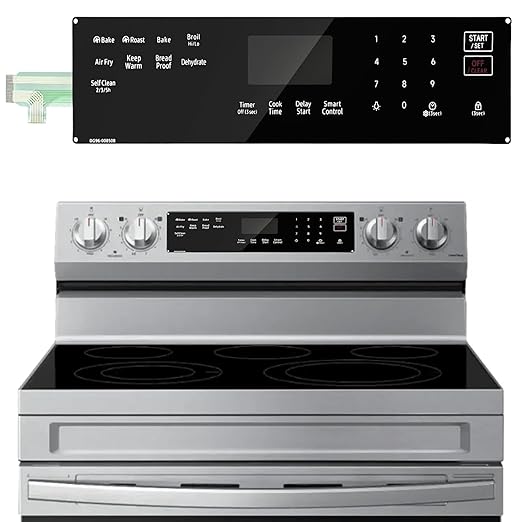 DG96-00850B Range Membrane Switch Touchpad Control Panel fit for Samsung Gas Ranges Ovens, Replaces AP7032881, PS16634290, EAP16634290,for NX60A6511SS, NX60A6511SG, NX60A6511SB (DG96-00850B)