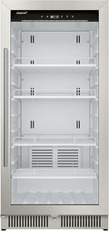 EdgeStar VBM91SS 24 Inch Wide 9.53 Cu. Ft. Commercial Beverage Merchandiser With Temperature Alarm and Reversible Door