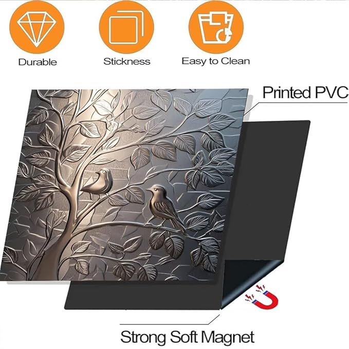 Stainless Steel Bird Dishwasher Magnet Cover - Kitchen Decorative Silver Dishwasher Cover Fridge Panel Decal, Magnetic Refrigerator Sticker Front Door Decals, Magnetic 23"X17"