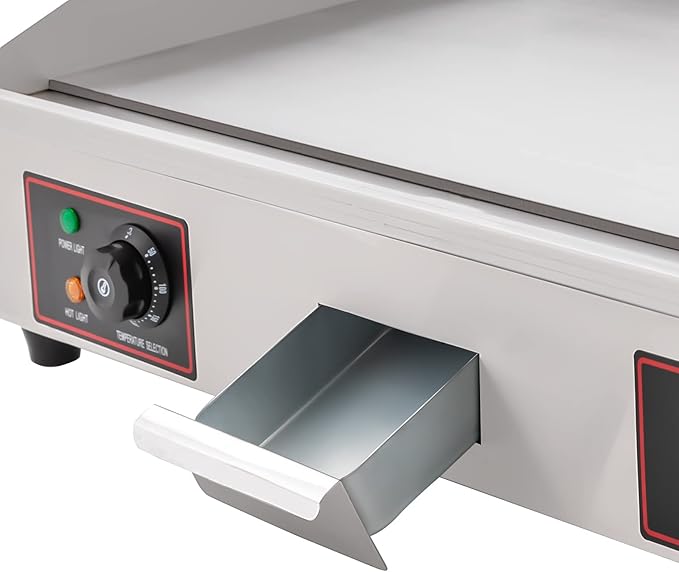 29" Commercial Electric Griddle, 110V 3000W Countertop Flat Top Grill with Adjustable Temperature Control 122-572℉, Electric Stainless Steel Countertop Flat Top Griddle for Home, Restaurant