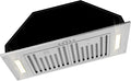 Akicon Range Hood Insert/Built-in 30 inch, Ultra Quiet Powerful Vent Hood with LED Lights, 3 Speeds 600 CFM, Stainless Steel