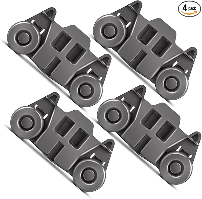 W10195416 Dishwasher Wheels Lower Rack Compatible with Kitchenaid Whirlpool Maytag Kenmore Dishwasher Replacement Parts W10195420 AP5983730 PS11722152 Upgraded Lavavajillas Rack Lower Wheels 4 Pack