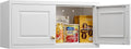 Metal Storage Cabinet with Doors, Small Kitchen Storage Cabinets, White Wall Cabinet, 15" Tall Home Office Cabinet, Steel Overhead Cupboard for Pantry, Living Room, Kitchen- Assembly Required