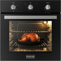 24 Inch Electric Wall Oven, GASLAND Built-in Oven with 2.79 Cu.ft Capacity, 5 Working Functions, Ergonomic knob, Removavle Triple-Layer Glass Door, 2200W Black Single Wall Oven, ETL Certified