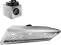 60-inch Range Hood Insert with Inline Remote Blower, CT Copper Tailor 1260CFM Kitchen Vent Hood, 4-Speed Exhaust Fan, 4 LED Lights, 8" Round Ducted,Baffle Filters, in Stainless Steel