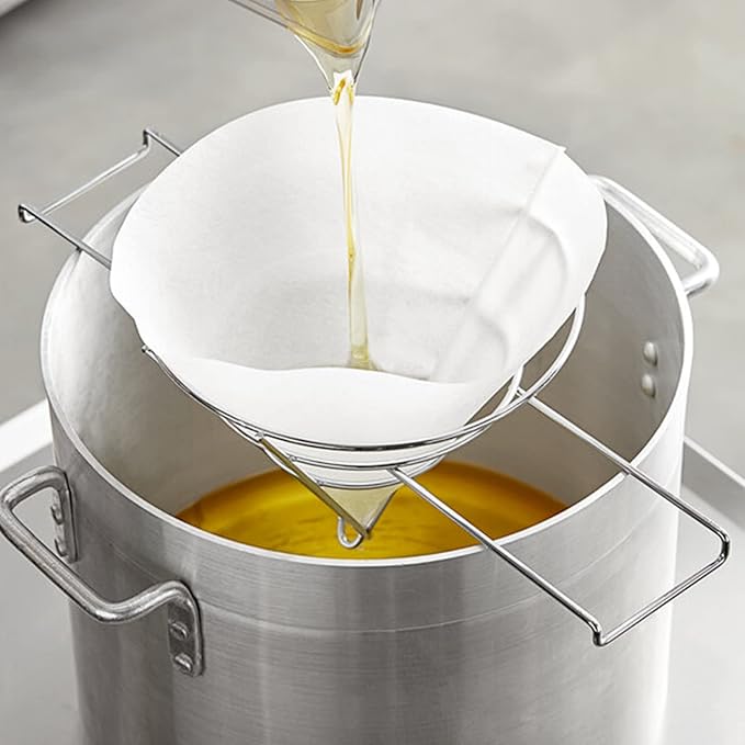 30 Pack 10" Deep Fryer Oil Filters, Best Non Woven Cooking Oil Strainer, Premium Maple Syrup Filter Set, Cones Commercial Filter for Restaurants, Kitchen, Cafes, Food Trucks, Hotels