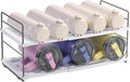 Water Bottle Organizer For Cabinet, Adjustable Tumbler Storage, Expandable 2 Tier Cup Organizer For Kitchen, Water Bottle Shelf Rack Holder For Pantry Countertop Fridge, White