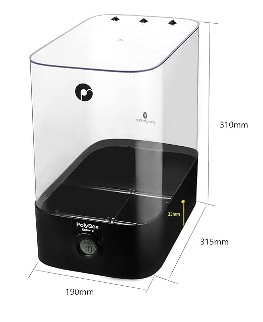 Polymaker Filament Storage Box for 2x1kg Spools or 3kg Spool- PolyBox Edition II 3D Printer Filament Holder 3D Printing Filament Spool Storage Box