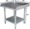 NSF Certified 18 Gauge Heavy Duty Stainless Steel Equipment Grill Stand with Undershelf for Kitchens, Utility Rooms, Caterers & Auto