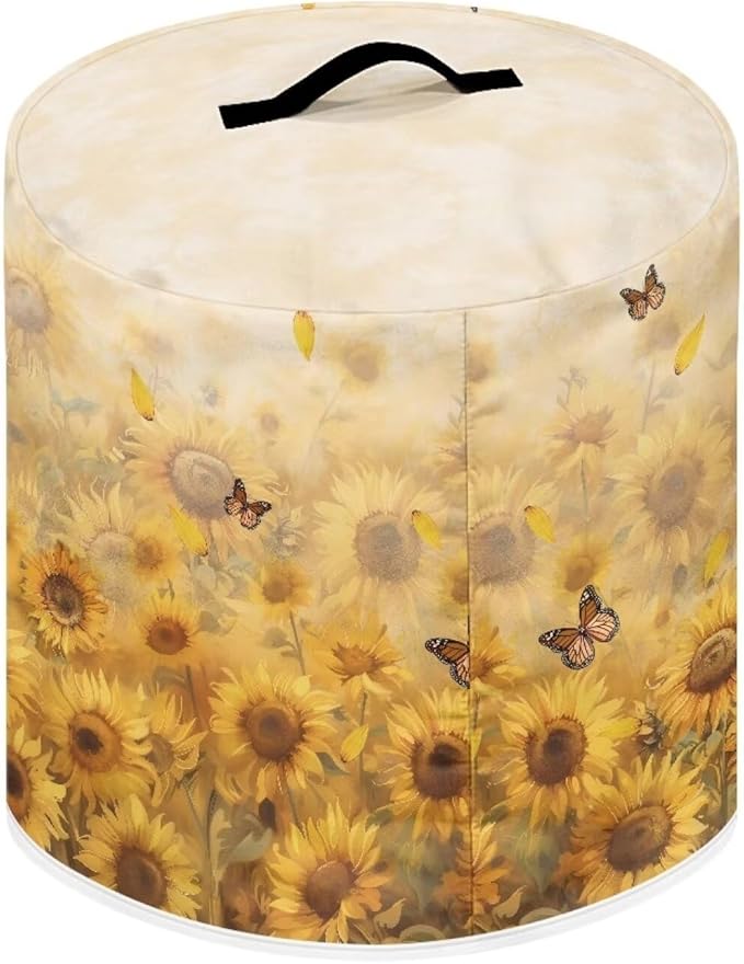 Sunflower Pressure Cooker Cover Instant Pot Accessories Instant Pot Kitchen Appliance Dust Cover with Pockets for Rice Cooker Air Fryer Slow Cooker Dust Covers for Kitchen Size M