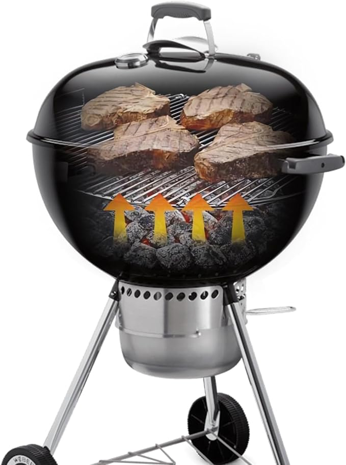 22" Cooking Grate Hinged for Weber, 7436 Charcoal Grill Grate Round Hinged, Replacement Part for Weber One-Touch, Performer and Bar-B-Kettle Series, Grill Grate BBQ for Weber Series