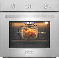 Empava 24 Inch Natural Gas Single Wall Oven in Stainless Steel, 5 Cooking Modes, Convection and Rotisserie Function, 2.3 Cu.ft, 13600 Btu/h