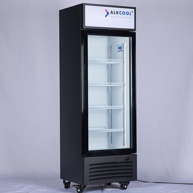 Commercial Beverage Refrigerator Display Fridge,9 Cu Ft Tall Small Single Door Merchandiser Drink Cooler with LED Light Adjustable Shelves,ETL Sanitation