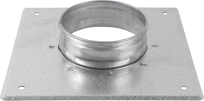 Duct Connector Flange - 3 Inch Ducting - Galvanized Steel - Straight or Flex Pipe Flange for Heating, Cooling, Air Ventilation Systems