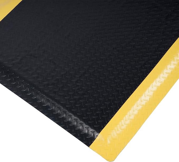 Nisorpa Anti Fatigue Mats Industrial 3' x 5' Ergonomic Standing Mat 15/16" Extra Thick Cushioned Shop Floor Mats Kitchen Mats Heavy Duty Commercial Diamond Plate Support for Leg & Back Pain