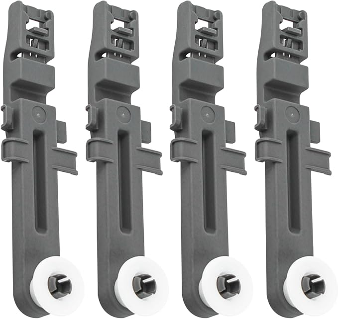 4 Pack W10571738 Dishwasher Dishrack Adjuster and Wheel Assembly Replacement For Whirlpool, Maytag, KitchenAid