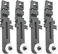 4 Pack W10571738 Dishwasher Dishrack Adjuster and Wheel Assembly Replacement For Whirlpool, Maytag, KitchenAid