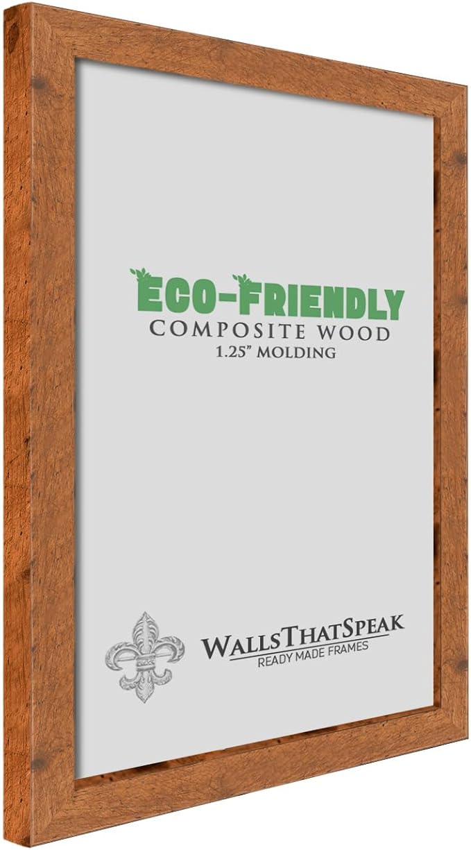 wallsthatspeak 14x20 Light Walnut Rustic Pine Picture Frame for Puzzles Posters Photos or Artwork