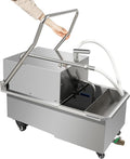 Commercial Mobile Fryer Filter Machine, 55L/14.53Gal High-Capacity 550W 110V Powerful 201 Stainless Steel Durable Oil Filtration System for Restaurant, Supermarket, Commercial Kitchen
