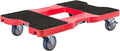 SNAP-LOC, 4 Wheel Dolly, 1,200 lb Professional E Track Dolly, Heavy Duty Furniture Moving Cart, Modular Cargo Platform, Made in USA, Red