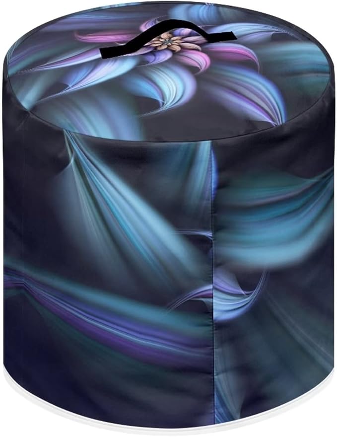 Dust Cover for 6 Quart for Pressure Cooker and Extra Accessories, Dust Proof Easy to Clean Electric Appliance Cover Air Fryer Accessories with Pocket, Blue Purple Flower
