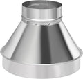 PATIKIL 10 Inch to 5 Inch Round Duct Reducer Increaser Connector, Galvanized Steel Air Duct Adapter Pipe Fitting for Bathroom Kitchen Inline Ventilation Systems, Silver Tone