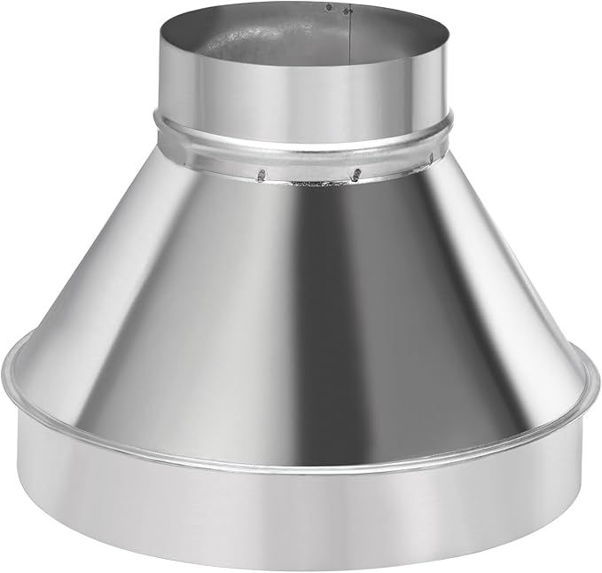 PATIKIL 10 Inch to 5 Inch Round Duct Reducer Increaser Connector, Galvanized Steel Air Duct Adapter Pipe Fitting for Bathroom Kitchen Inline Ventilation Systems, Silver Tone