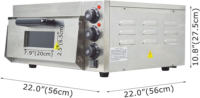 Commercial Movable Electric Single Deck Pizza Oven Multipurpose Indoor Pizza Oven 110V 2KW