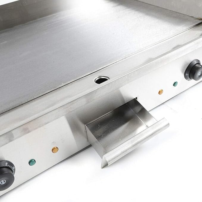 Commercial Electric Griddle 110V 4400W Electric Flat Top Griddle Non-Stick Teppanyaki Grill, 29'' x 16'' Cooking Plate, Stainless Steel Restaurant Electric Countertop Griddle Tabletop Grill