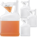 4 Pcs 128oz Measure Container and Pour Measuring Containers HDPE Plastic Measuring Bottle, 8oz Measure Capacity