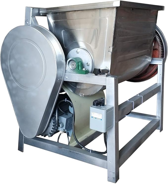 TECHTONGDA Commercial Dough Mixer, Electric Dough Kneading Machine, 110V Heavy Duty Stand Mixer with 50QT Kneading Capacity, 90 Degree Tilt, Ideal for Schools Restaurants