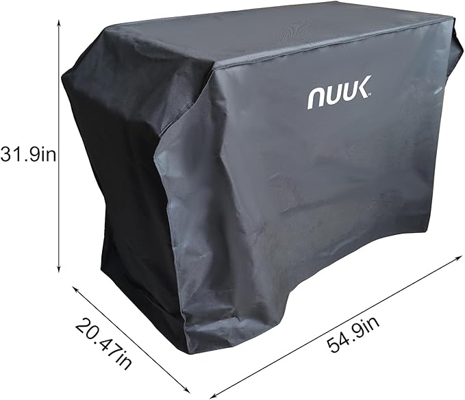NUUK 20" x 42" Outdoor Grill Cart Prep Work Table Cover, Waterproof & UV Resistant Pizza Oven Stand Table Cover for Kitchen Island BBQ Worktable Protection