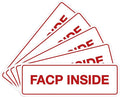 Signs ByLITA Standard FACP Inside Sign | Fire Safety Signage (White/Red) - Medium 5 Pack