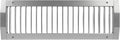 Repa Market 17" x 5" Inch Air Exhaust Grille for Round Ducts - Adjustable Louvre Blades - Galvanized Air Supply Vent Cover - Side Fit Round Surface Canal Ducting from 9.84" to 35.43" Inches