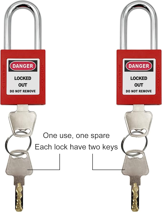 Lockout Tagout Kit - Clamp-On Circuit Breaker, Group Hasps, Tag, Universal Multi-Pole Breaker With Pocket Bag (Black Kit)