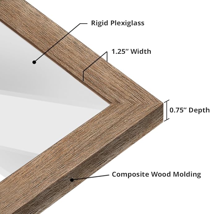 wallsthatspeak 11x12 Brown Barnwood Picture Frame for Puzzles Posters Photos or Artwork