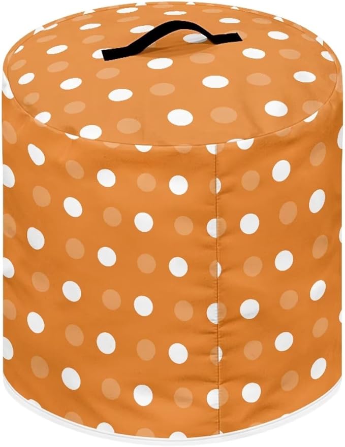 Dust Cover for 3 Quart Pressure Cooker Air Fryer Rice Cooker Small Appliance Covers, Washable Air Fryer Dust Cover for Kitchen Counter- Orange Polka Dot
